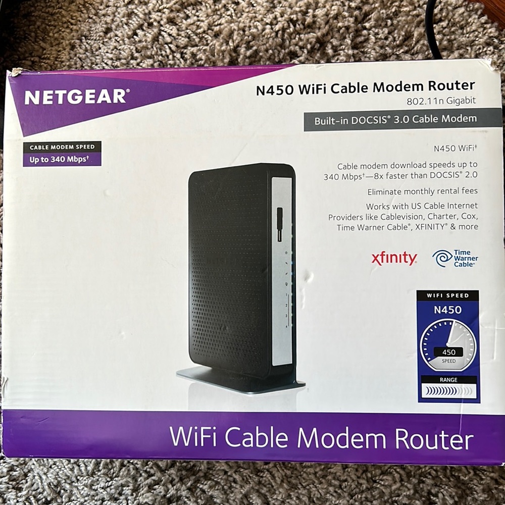 Netgear cable modem router